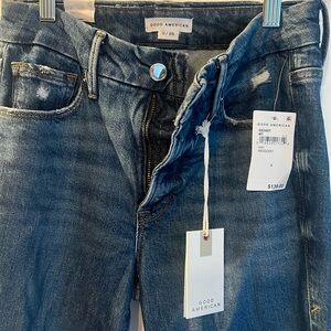 Good American Good Leg Straight Jeans — size 25/0 —27.5 in inseam — new w/ tags